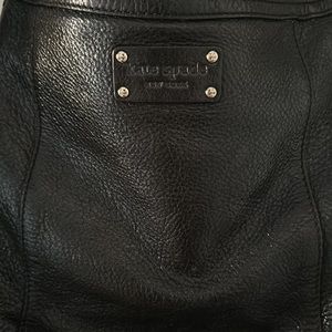 Kate Spade Pebbled Black Leather Tote Shoulder Hand Bag Tote